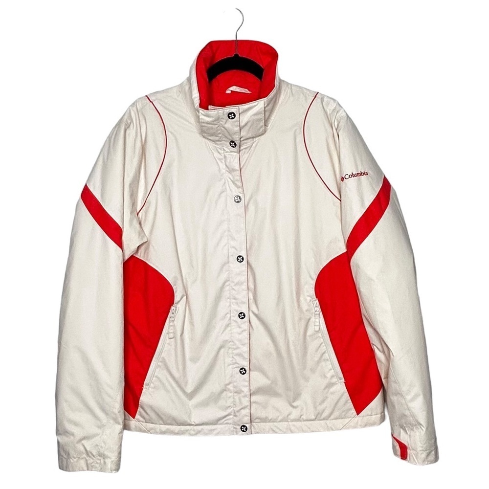 Columbia Off White/Orange Omni Shield Water Resistant Full Zip/Snap Closure XL